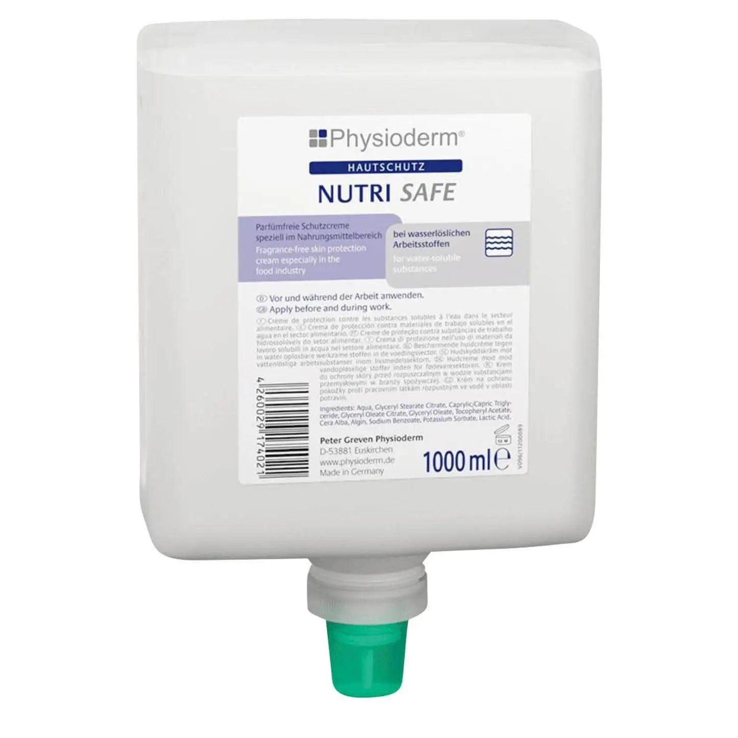 Nutri Safe Hautschutzchutzcreme Physioderm 1 Liter Neptuneflasche
