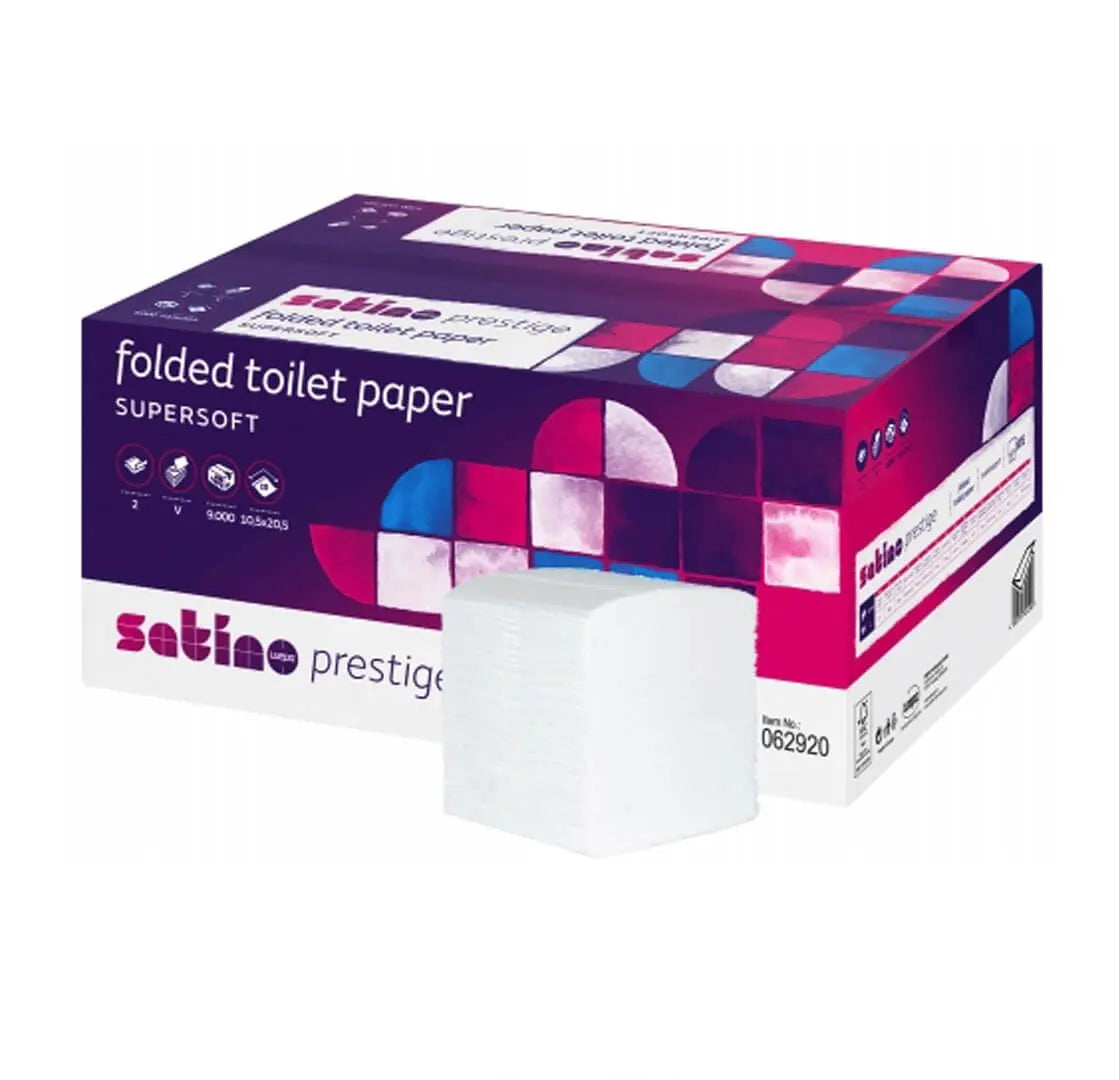 Toilettenpapier Einzelblatt Satino Prestige, 9000 Blatt