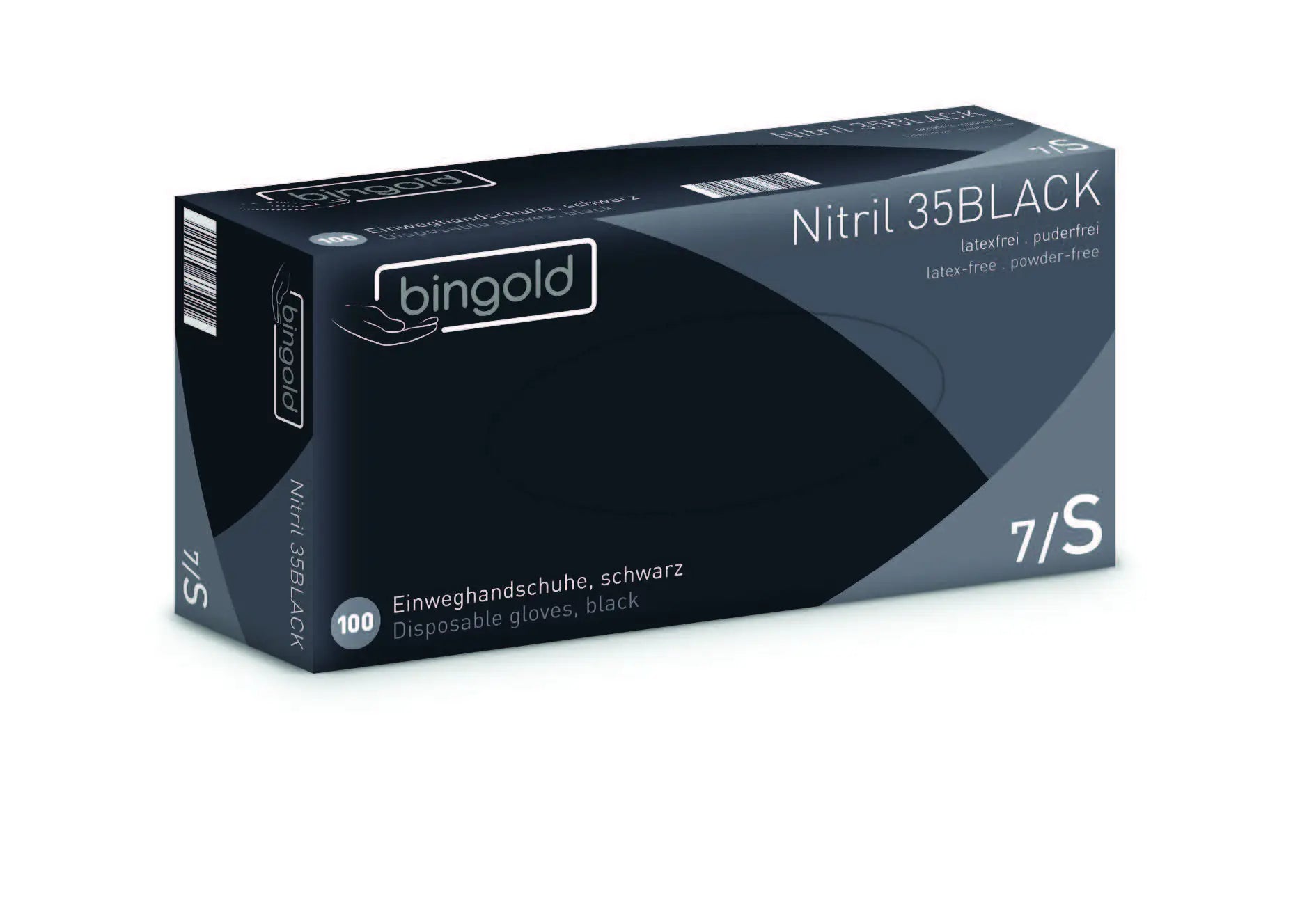 Nitril Black Handschuhe S 100 Stück