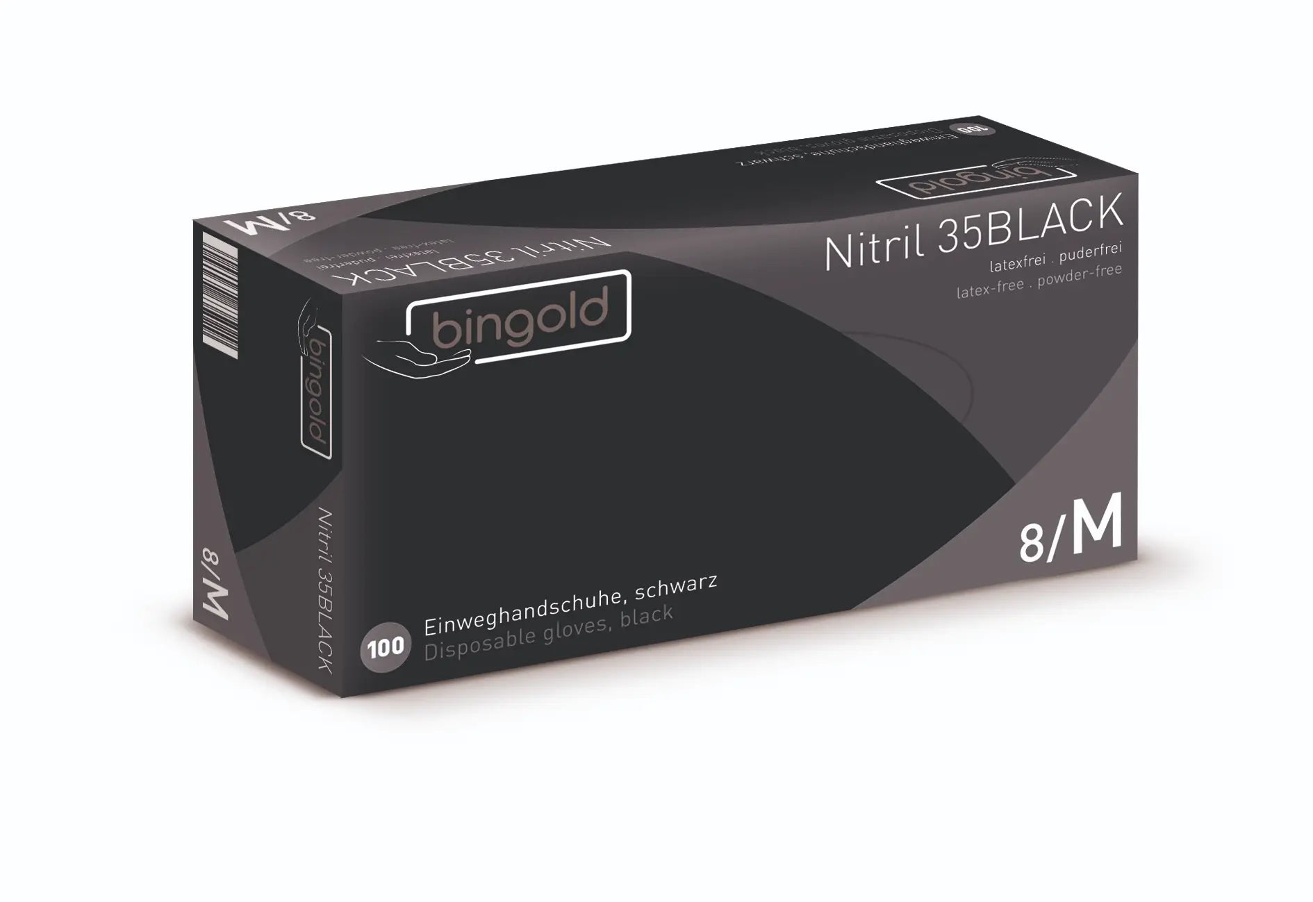 Nitril Black Handschuhe M 100 Stück
