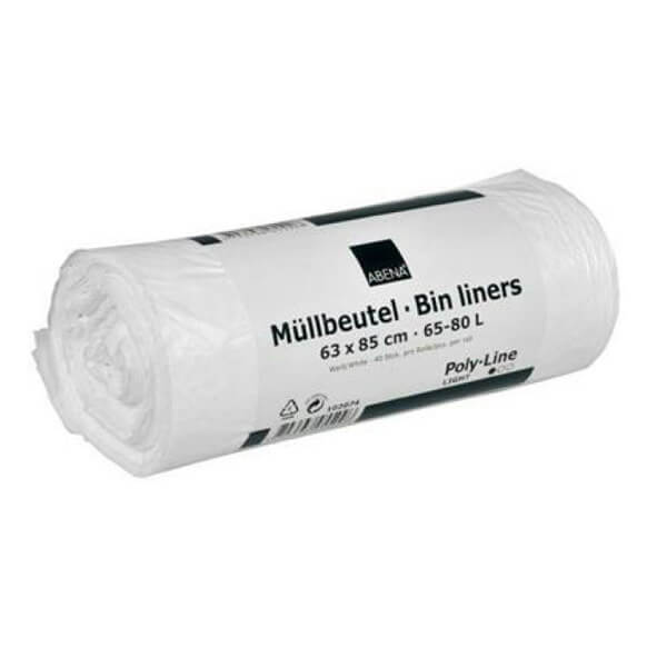 Abfallbeutel HDPE fest 63L für Gitterabfallkörbe 360 Stück