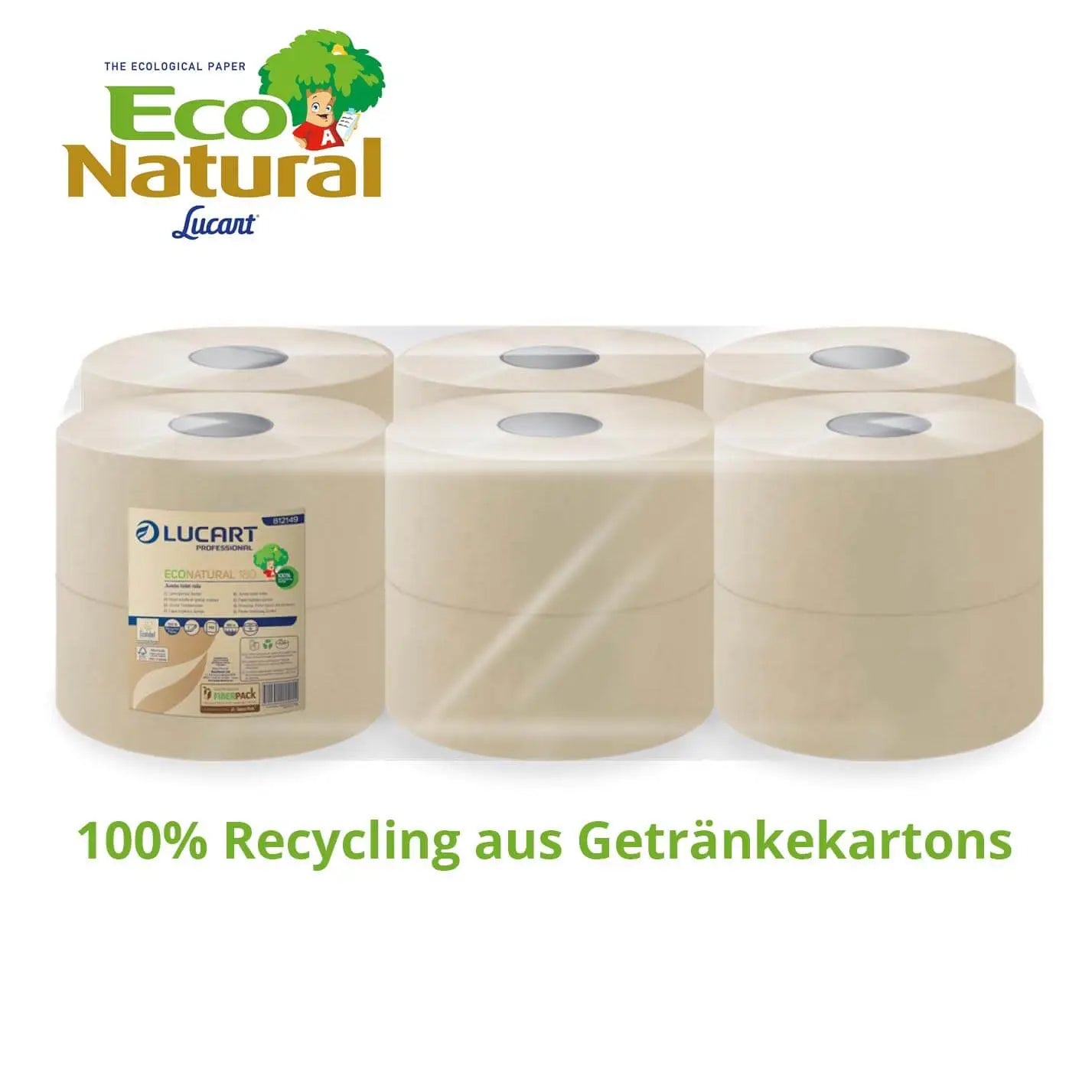 Toilettenpapier Mini Jumbo Eco Natural 12 Rollen