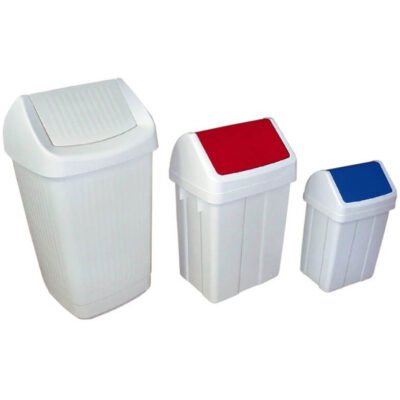 Schwingdeckeleimer groß 50 Liter weiß